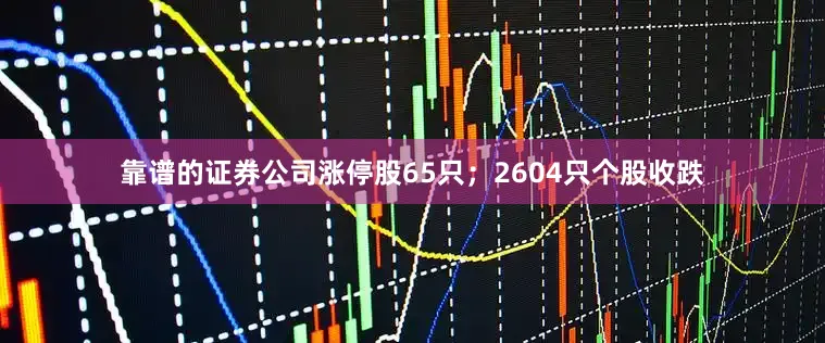 靠谱的证券公司涨停股65只；2604只个股收跌